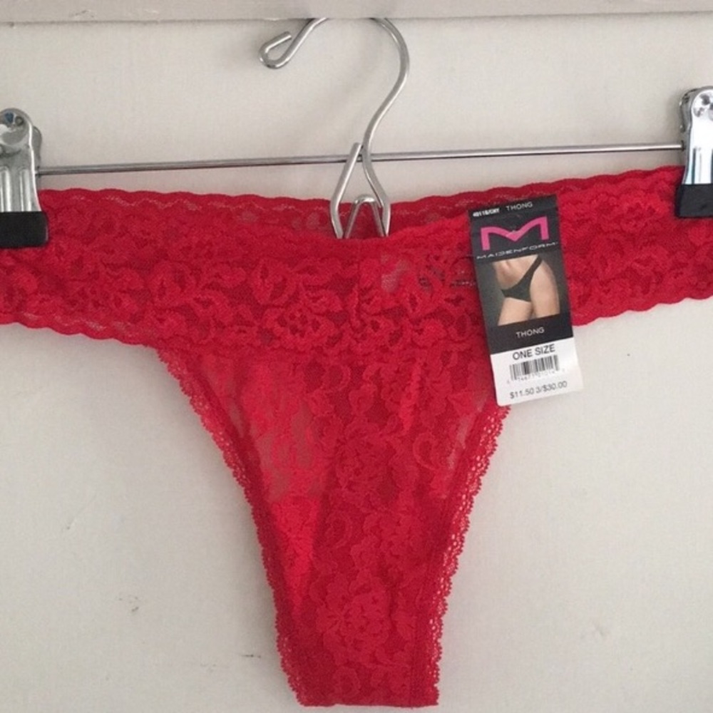 COPY - New! Maidenform Red Thong Panty